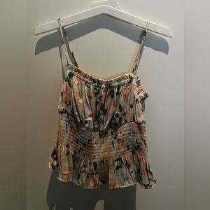 Multi colored patterned top